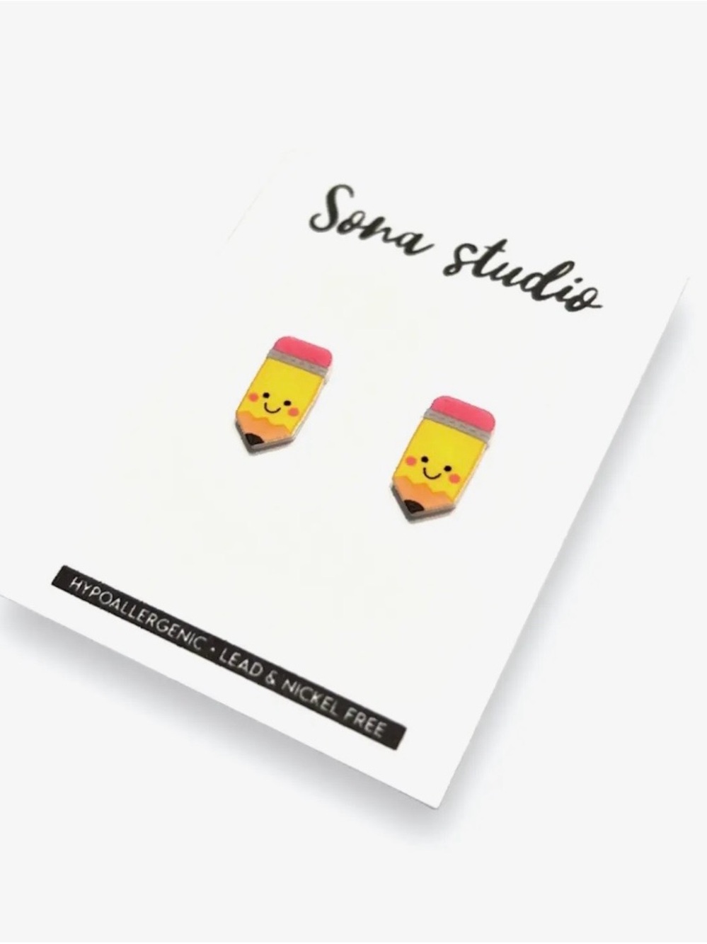 Cute Pencil ✏️ Stud Earrings - Picture 2 of 2